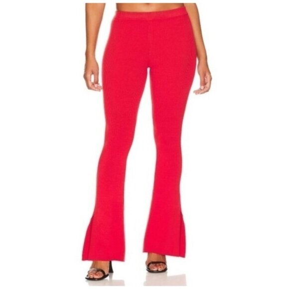 NBD | Revolve NWT $208 Zuri Knit Pants with Ankle Slits in Red Women's Size Sm - Picture 12 of 12